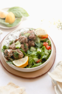 Lemon and Basil Greek Meatballs - White Kitchen Red Wine