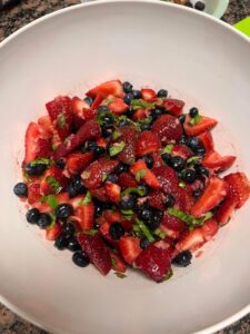 Strawberry Blueberry Cinnamon Basil Salad - The Staten Island Family
