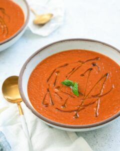 Easy Tomato Basil Soup - A Couple Cooks